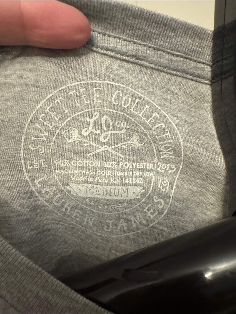Lauren James Light Heather Gray Long-Sleeve Pocket Tee - Picture 2 of 5